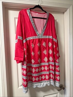Source Unknown Pink Patterned Women’s Swim Coverup